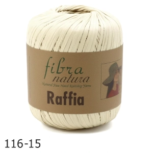 Raffia fibra natura 100% wiskoza - rafia (15) kremowy