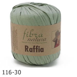 Raffia fibra natura 100% wiskoza - rafia (30) zielonkawy
