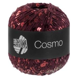 Włóczka Lana Grossa Cosmo 100g = 260m 100% bawełna + cekiny (17) bordo