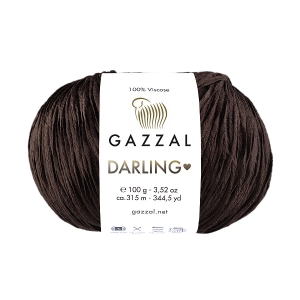 Włóczka Gazzal Darling 100% wiskoza 100g = 315m (553) czekoladowy brąz 