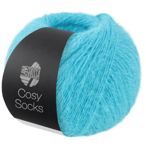 Włóczka Lana Grossa Cosy Socks 70% merino 30% poliamid 100g = 400m (023) niebieski