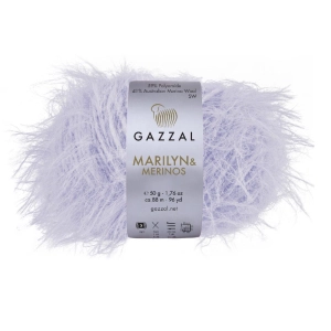 Włóczka Gazzal Marilyn & Merinos 41% merynos 50g = 88m (8288) lawendowy fioletowy