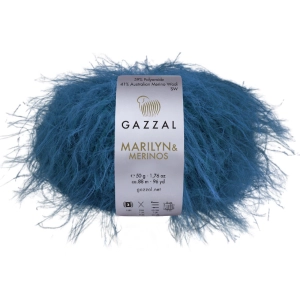 Włóczka Gazzal Marilyn & Merinos 41% merynos 50g = 88m (8290) morski